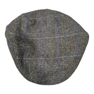 Irish Tweed Plaid Wool Trinity Flat Cap Newsboy Size Medium